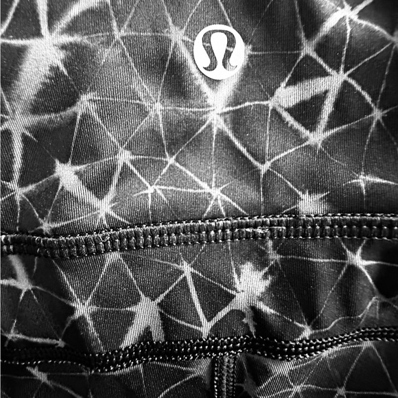 lululemon athletica Pants - Lululemon Athletica Pedal Pace crop leggings “Star Crushed Coal black print”